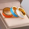 Pozłacany szkliwiony pierścień szklany dla miłości mężczyzn kobiet klasyczny design party kochanka biżuteria
