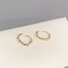 Hoop Huggie CANNER 2021 coréen mode torsion oreille anneaux pour adolescents femmes délicat bijoux Accesorios 6 pièces/ensemble os Pendientes Mujer