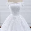 Vestido De Noiva Abiti da sposa con spalle scoperte Abiti da sposa con lacci sul retro Abiti da sposa