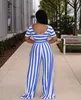 Women's Two Piece Pants Designers Women Clothes 2023 fashion open navel striped wide leg pants two-piece suit Recommend