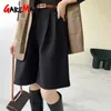 Women's Suit Shorts with High Waist Summer Chic Loose Long Wide Leg Casual for Women 210428