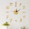 Horloges murales mode 3D horloge autocollants créatif bricolage montre amovible Art décalque autocollant Horloge décor à la maison Reloj De Pared