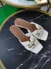 stylishboX~ high quality! T21051801 40 GOLD/white CALF SKIN sandals GOLD CHAIN SLIPPERS GENUINE LEATHER 4CM chunky KITTEN HEELS SLIDES