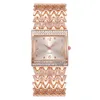 Капля продажи квадратных наручных часов для женщин из нержавеющей стали золотые женские алмазные часы 210616