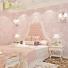Damasco branco luxo 3d estereoscópico papel de parede em relevo papel de parede não tecido Rolo de papel de parede sala de estar cobertura de parede azul creme rosa 210722