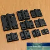 1pc Svart ABS plast Folding Hinge Nylon Butt Dörrlager Elektrisk Skåp Tillbehör Lådor Smycken Box Möbelhårdvara