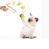재미 있은 대화 형 고양이 장난감 깃털 공을 가진 장난감 스틱 총 새끼 고양이 강아지 작은 개 애완 동물 제품 발사 211122