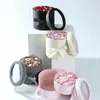 Double Layer Round Flower Paper Boxes with Ribbon Surprise Rose Box Bouquet Arrangement European Style Gift Cardboard Box 2104021104310