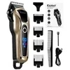 Tondeuse à cheveux de coiffeur professionnelle, Machine de découpe de finition électrique Rechargeable, rasoir sans fil avec cordon 2206231245974