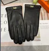 Luksusowe rękawiczki skórzane owczepy dla mężczyzn moda Męskie rękawiczki dotykowe ekran dotykowy zima grube ciepłe skóry z polaru w prezenty 4213897