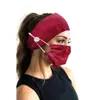 Andningsbar bomull ansiktsmask ps hårband yoga sport tryckt knapp elastisk pannband dammtät masker huvudduk tillbehör wholea01863934