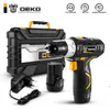 Perceuse sans fil 12 V Max Tournevis électrique DC Batterie lithium-ion 3/8" 2 vitesses 32 N.m 18 + 1 Torque LED Power Tool 210719