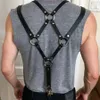 Läderpunk personlighet muskel mäns mode suspender strap sp8g323t