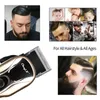 Profesjonalne Barber Hair Clipper Mężczyźni Akumulator Elektryczny Blad Głośnik Golarka Broda Nose Body Trymer Razor Golenia Maszyna docinek 220216