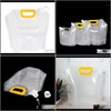 Bags Storage Housekeeping Organization Home Garden Drop Delivery 2021 1Dot52Dot55L StandUp Plastic Drink Bag Spout Pouch For 4874733