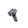 F5 Dual USB Car Charger Bluetooth 5.0 FM Transmitter RGB Atmosphere LED LED Car Car Kit Mp3 Player Wireless Handsfree Audio