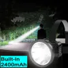 Z20 livraison directe de haute qualité intégré Rechargeable 2400 mah batterie Led lampe frontale lampe de poche phare de voiture chargeur mural lumière de Camping