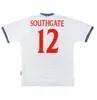 1999 2000 2001 Royaume-Uni Maillot domicile Southgate # 12 maillot de football rétro Phil Neville Ince Beckham Scholes Owen Shearer 99 00 01 Maillots de football classiques EngLAN