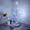 Arbre de noël LED lumière en cristal chambre salon veilleuses décorations de noël lampe de Table en fer w-01260