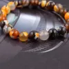 Lavastein-Achatperlen 8mm Energie Lava bunte Armbänder Großhandel Reine natürliche schadstofffreie handgefertigte Perlenarmbänder