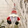 Christmas Decorations Faceless Dwarf Doll Knitted Hat Hanging Plush Gnome Creative Xmas Tree Mini Dolls Festival Ornaments @45