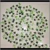 Ghirlande decorative 1 Pz 24 M Casa Foglia artificiale Ghirlanda Piante Vite Fogliame finto Fiori Creeper Green Ivy Wreath Garden Decor Rex8P Qksaf