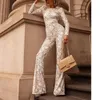 Jumpsuits för damer Elegant vit spets sommar jumpsuit Bodysuit Dam Combinaison Femme Dam Mono Mujer overaller