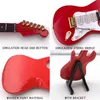 Mini Gitara Elektryczna Drewniana Miniatura Model Instrument Muzyczny Dekoracji Prezent Decor Do Sypialni Salon U2701 211105