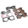 Mode Gradiënt Eyewear Small Frame Cat Eye Sun Bril 2021 Merk Unisex Kat-Oog Kleurrijke Zonnebril voor Mannen / Dames UV400