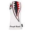 White Shark Design PU Leather Golf Club Headcover Driver Covers