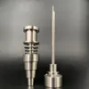 Rökning E DAB Nail 6 i 1 Domeless Titanium Nails Fit 16mm / 20mm Hookahs E-Nail Heater Spole Justerbara Carb Caps Utbildade Grad2 Rökverktyg