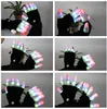 Gants de flash LED Cinq doigts Light Ghost Dance Bar noir Bar coloré Rave Lumière Lumière éclairage Gants Glovme Clignotant CF1517 Otttie