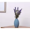 Vases Creative Blue Frosted Ceramic Flower Vase Home Decoration Pot Living Room Table Decorations NO.20