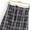 Chu Sau Schönheit Büro Dame Hohe Taille Plaid Print Mini Röcke Womens Casual Chic Sommer Wilden Rock Frauen Falda de Mujer 210508