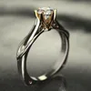 18k Multi Gold for Women Natural Moissanite Diamond Jewelry De Bizuteria Anillos Mujer Gemstone Ring with Box