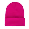 Chapeau de seau tricoté de couleur unie bricolage automne et hiver design personnalisé LOGO personnalisé crâne bonnet hommes et femmes équipe peut porter