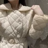 AELEGANTMIS韓国のエレガントなサッシアーガイル薄いコート女性春の暖かいベルトのジャケットの女性ルーズパールボタンビンテージパーカーシック210607