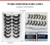 Nyaste 7PAirs 8D Fluffy False Eyelashes Blandade Styles Dramatiska Tjock Ögonfrans Handgjorda DIY Fake Lashes Extension Makeup Tool