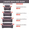 Jacquard Elastische Stretch Sofa Cover Spandex Plain Couch Covers voor 1/2/3/4 Seater Universal Sofas Sectional Woonkamer L Cover 2111102