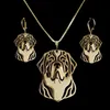 Earrings & Necklace Women St. Bernard Jewelry Set Lovers Pet Dog