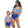Mother Daughter Taseel Bikini Bathing Suit Brachwear Swimwear Family Matching Outfits Mom Kids Swimsuit 210417
