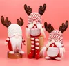 Gnomo senza volto natalizio Ornamento di Babbo Natale Decorazione per bambole per regali pendenti per la casa Forniture per ornamenti a goccia dd752