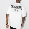 男性Tシャツ半袖コットンサマー服Y-3男性デザイナーシャツY3シグネチャープリントラウンドネックルーズカジュアルTシャツのためのシンプルなルーズTシャツ