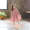 Ny bästa barnflicka klänning 2020 Sommarröd Populär plaidklänning Födelsedagsfest kostym Klänning för tjejer 4 till 14 år Q0716