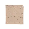 Coperta per bambini Cotone Swaddle Wrap Telo da bagno neonato Stampe morbide Carrozzina Coperte di mussola antivento Multiuso 83x83cm