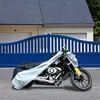 Motorcycle Cover 210D Waterproof All Weather Outdoor Protection Oxford Durable & Tear Proof Fit for Length 87" Motors (L)