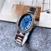 Fashion Brand Watches Women Lady Girl Crystal Oval Arabic Numerals Style Steel Metal Band Beautiful Wrist Watch C61