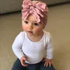 Kapaklar Şapka Katı Pamuk Karışımı Bebek Türban Sıkı Şapka Bebek Yaylar Başkanı Wrap Beanie Kızlar Şapkalar Aksesuarları Doğan Po Sahne