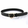 Cinture Retro Pearl Heart Pin Bucle Belt Women Fashion Thin Pu Leather per Jeans Dress Black White Coffee