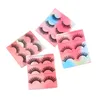 Faux cils naturel épais 3D Extension de cils tige mince pleine bande outil de beauté fibre chimique 3 paires de faux cils